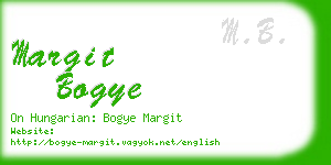 margit bogye business card